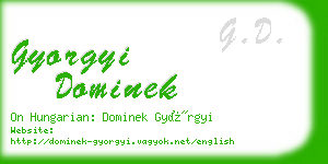 gyorgyi dominek business card
